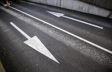 Road direction arrow