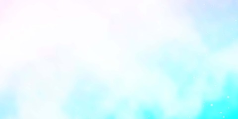 Light Pink, Blue vector layout with bright stars. Decorative illustration with stars on abstract template. Best design for your ad, poster, banner.