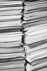 A Tall Pile Of Papers, Documents & Magazines