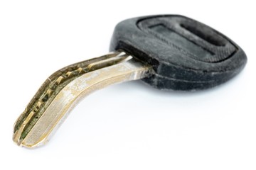 broken key on white background