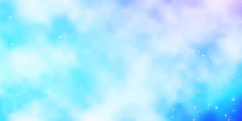 Light Pink, Blue vector texture with beautiful stars. Modern geometric abstract illustration with stars. Pattern for new year ad, booklets.