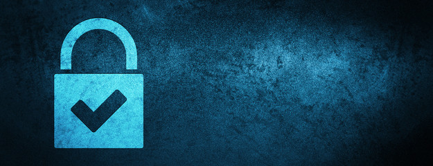 Valid padlock icon Special Blue Banner Background