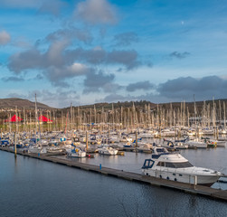 Kip Marina in January with the Kip Village and Chartroom Restaurant in the Background.