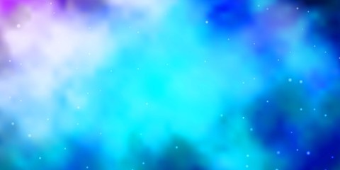 Light Pink, Blue vector background with colorful stars. Modern geometric abstract illustration with stars. Theme for cell phones.