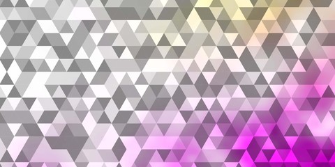 Light Pink, Yellow vector texture with triangular style.