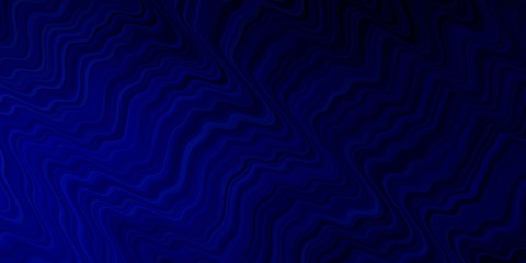 Dark BLUE vector layout with wry lines. Colorful illustration in abstract style with bent lines. Pattern for ads, commercials.