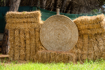 straw target for an arches competition