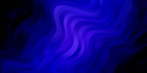 Dark Pink, Blue vector background with bent lines. Bright illustration with gradient circular arcs. Smart design for your promotions.