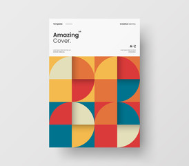 Amazing business presentation vector A4 vertical orientation front page mock up. Modern corporate report cover abstract geometric illustration design layout. Company identity brochure template.