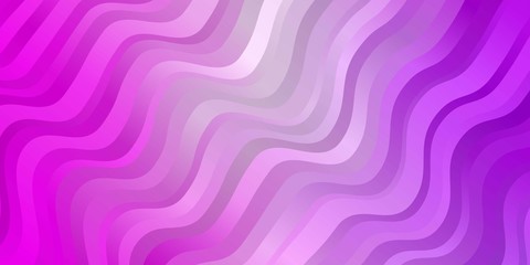 Light Purple, Pink vector pattern with curves. Colorful illustration in abstract style with bent lines. Pattern for business booklets, leaflets