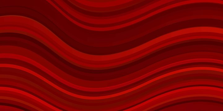 Light Red vector template with wry lines. Abstract gradient illustration with wry lines. Best design for your ad, poster, banner. © Guskova