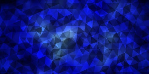 Obraz premium Dark BLUE vector pattern with polygonal style.