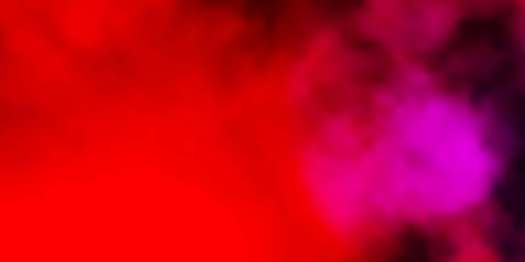 Dark Purple, Pink vector texture with cloudy sky. Abstract illustration with colorful gradient clouds. Beautiful layout for uidesign.