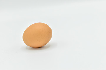 Organic chicken egg isolated on white background