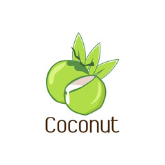 Coconut tree icon vector concept design illustration