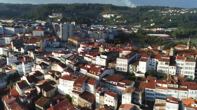 Magnificent view of the town of  Betanzos in Galicia, Spain, Europe