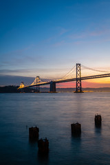 Fototapeta na wymiar Sunrise from San Francisco's Embarcadero 