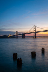 Fototapeta na wymiar Sunrise from San Francisco's Embarcadero 