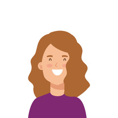 beautiful woman avatar character icon vector illustration design