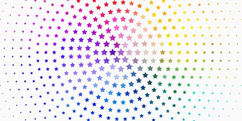 Light Multicolor vector background with colorful stars. Colorful illustration in abstract style with gradient stars. Pattern for wrapping gifts.