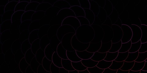 Dark Purple, Pink vector template with circles. Abstract colorful disks on simple gradient background. Design for your commercials.