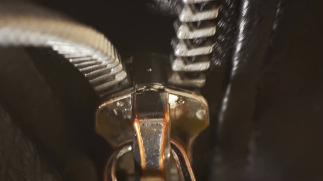 Zipping A Leather Jacket