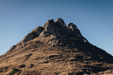 Rocky Golden Mountain Peak