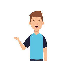 young man avatar character icon vector illustration design