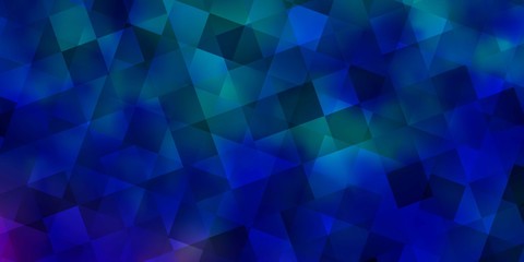 Light Pink, Blue vector background with triangles, cubes.