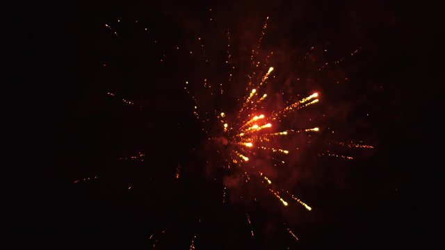 New Year fireworks in slow motion