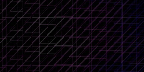 Dark Purple, Pink vector background with lines. Gradient illustration with straight lines in abstract style. Best design for your posters, banners.