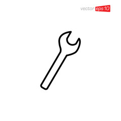 Tool Wrench Icon Design Illustration