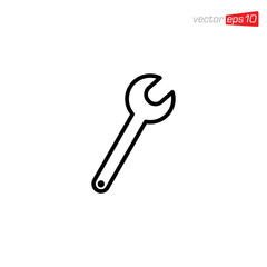 Tool Wrench Icon Design Illustration