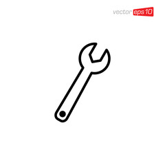 Tool Wrench Icon Design Illustration