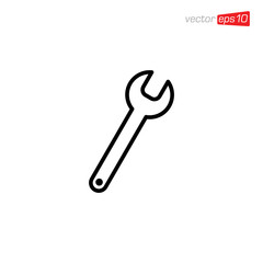 Tool Wrench Icon Design Illustration