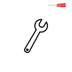 Tool Wrench Icon Design Illustration