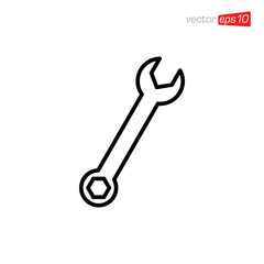 Tool Wrench Icon Design Illustration