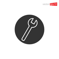 Tool Wrench Icon Design Illustration