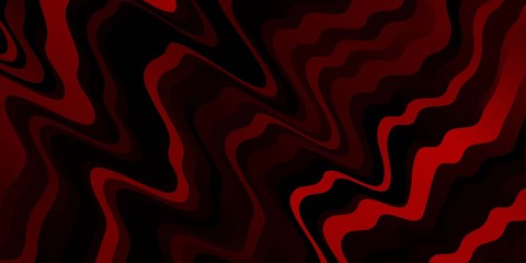 Dark Red vector backdrop with circular arc. Abstract gradient illustration with wry lines. Pattern for ads, commercials.