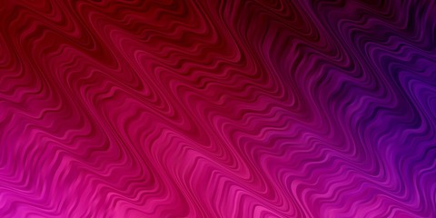 Dark Purple, Pink vector backdrop with bent lines. Illustration in abstract style with gradient curved.  Design for your business promotion.