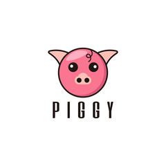 Pig logo design template stock vector