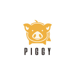 Pig logo design template stock vector