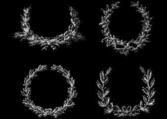 3d isolated decoration element set