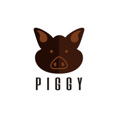 Pig logo design template stock vector