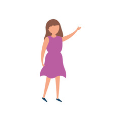 cute girl avatar character icon vector illustration design