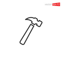 Hammer Icon Design Illustration Vector