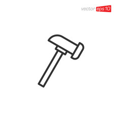 Hammer Icon Design Illustration Vector