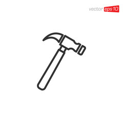 Hammer Icon Design Illustration Vector