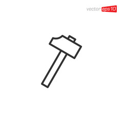 Hammer Icon Design Illustration Vector