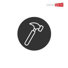 Hammer Icon Design Illustration Vector